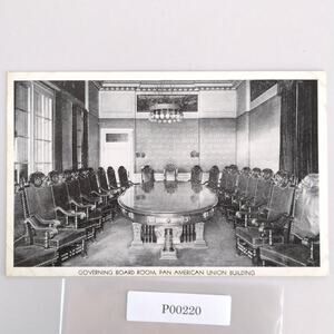 Governing Board Room, Pan American Union Building Postcard 1930s Washington DC